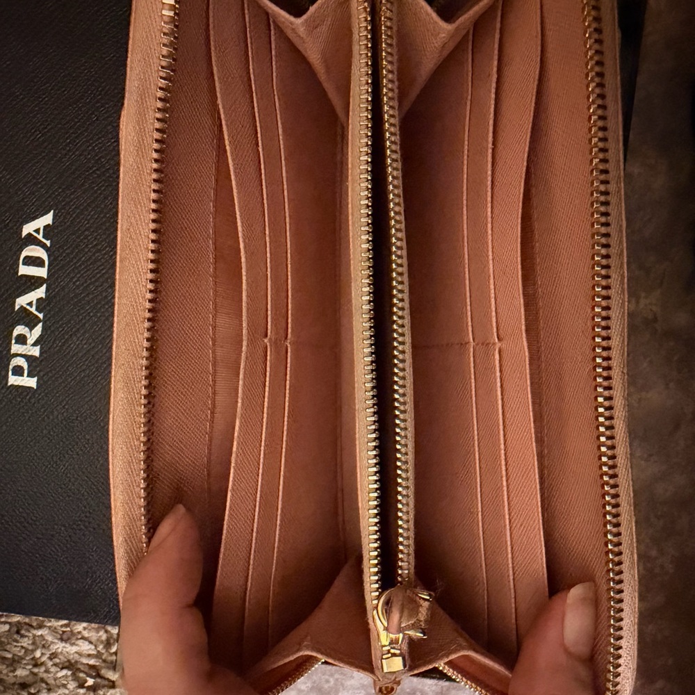 Prada Coral Wallet with Bow Accent - Picture 7 of 10